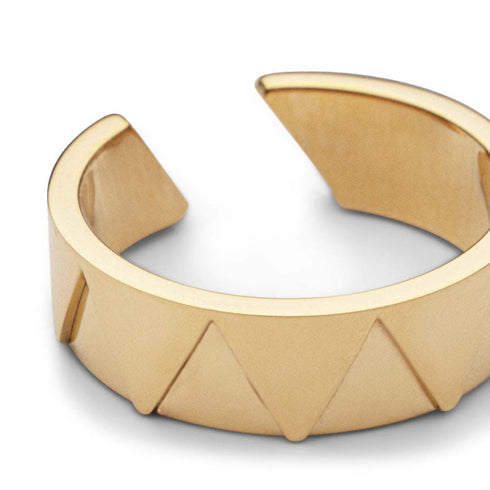 Skultuna & GtG Sharktooth Ring Wide Gold